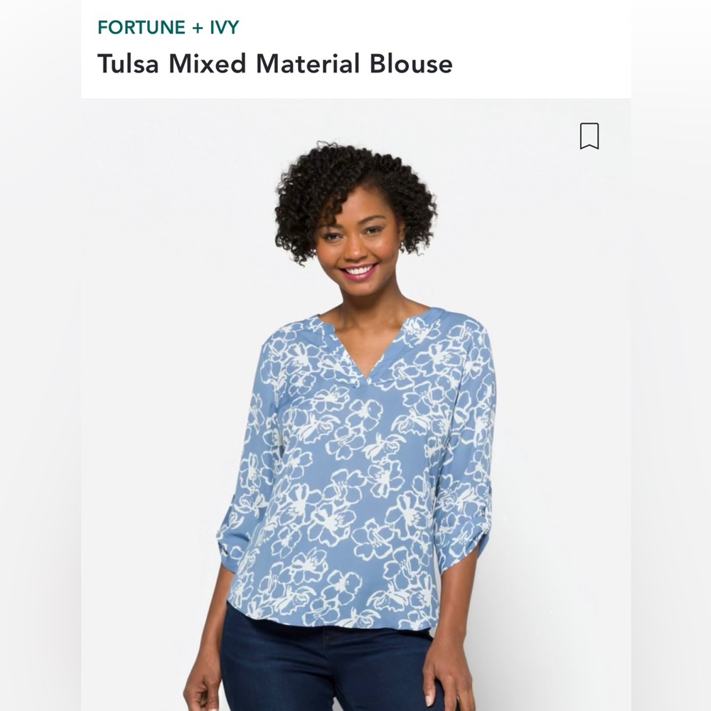 Light blue XL flowy blouse